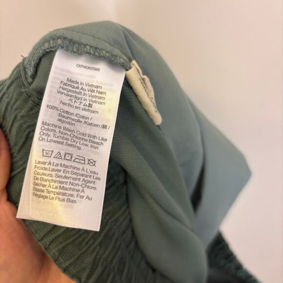 Madewell Green Corduroy Ribbed Straight Leg Pull On Pants Size Medium - Picture 7 of 7